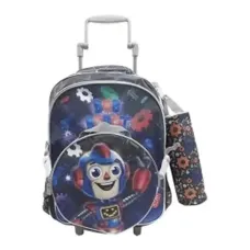 Kit Mochila com Lancheira e Estojo Bob Robot