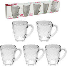 Jogo De Caneca Xicara De Vidro Para Cafe Prince Honey Com 5 Pecas 90ml Jogo De Caneca Xicara De Vidro Para Cafe Prince Honey Com 5 Pecas 90ml