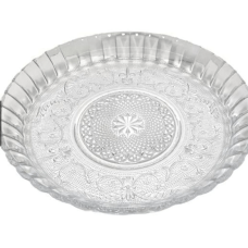 Prato Para Bolo Pequeno De Vidro Transparente Bohemia 30cm Prato Para Bolo Pequeno De Vidro Transparente Bohemia 30cm