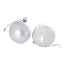 Bola De Natal Prata 4cm Tubo 12 Unidades - Fartex