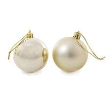 Bola De Natal Champanhe Mista 4cm Tubo 12 Unidades - Fartex