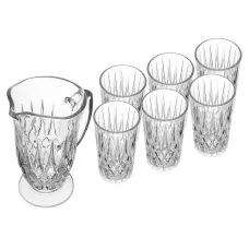 Jarra Deli Diamante 1 Litro Com 6 Copos 300 Ml Lyor