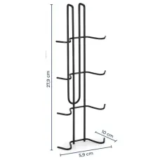 Porta xícaras de pendurar Linha Black - 8 ganchos - Preto Porta xícaras de pendurar Linha Black - 8 ganchos - Preto