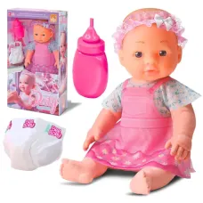 Paty Faz Xixi De Verdade Boneca Bebê Interativa Em Vinil Com Mamadeira E Fraldinha - Bee Toys Paty Faz Xixi De Verdade Boneca Bebê Interativa Em Vinil Com Mamadeira E Fraldinha - Bee Toys