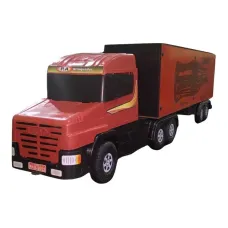 Carreta Scania Carroceria De Madeira Brinquedo Infantil 90cm - P.A