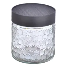 Pote de Vidro Colmeia 880 ml com Tampa Plástica Pote de Vidro Colmeia 880 ml com Tampa Plástica