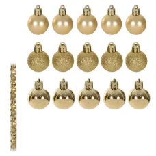 Bola Misto Tubo 15un Dourado 3cm Florarte Ntl Bola Misto Tubo 15un Dourado 3cm Florarte Ntl