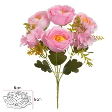 Buque Peonia X6 Rosa Outono 32cm Florarte