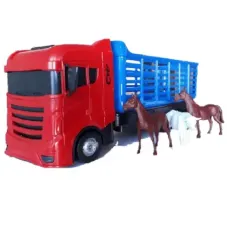 Caminhao Boiadeiro Cowboy Truck Orange Toys