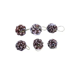 Enfeite 6 Pcs Decorativo Pinhas 4cm Fartex Ntl