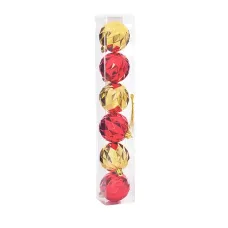 Cj 6 Pcs Bola Shiny Shape Sort 6cm Fartex