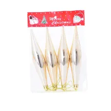 Enfeite Pingo Tradicional Shine 4pcs 15cm Fartex Ntl