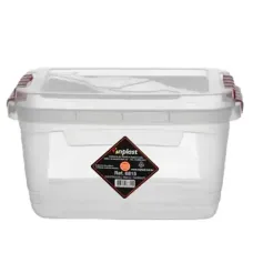 Caixa Plástica Retangular 50 Litros Multiuso com Tampa Inplast