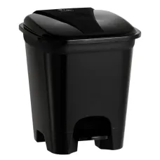 Lixeira Quadrada Com Pedal 14 Litros Preta