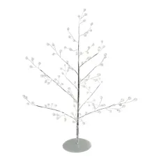 Arvore Cristal Natal Prata 45cm Florarte Ntl