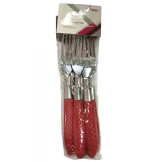 Jogo De 6 Talheres Talher Garfos Australia Vermelho Jogo De 6 Talheres Talher Garfos Australia Vermelho