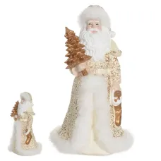 Papai Noel Dourado Champanhe 23x14cm Florarte Papai Noel Dourado Champanhe 23x14cm Florarte