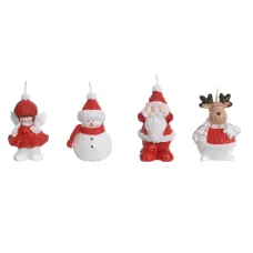 Vela Figuras Natal Vermelho Branco 8cm Florarte Vela Figuras Natal Vermelho Branco 8cm Florarte