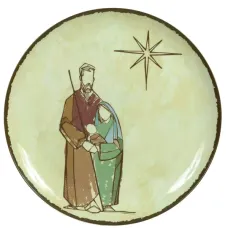 Travessa Redonda Sino Belem Bege 35cm Florarte Travessa Redonda Sino Belem Bege 35cm Florarte